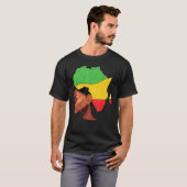 Schwarze Frauen Afrika Karte Afrika Flaggen Melani T-Shirt (Vorne ganz)