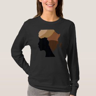 Schwarze Frauen Afrika Karte Melanin Blm Pro T-Shirt