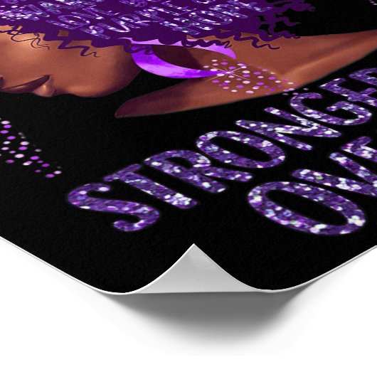 Schwarze Frauen Afro Afrikaner stärker als Überdos Poster (Ecke)