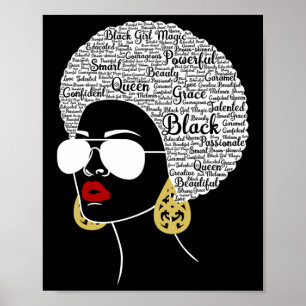 Schwarze Frauen Afro American Black History Month  Poster