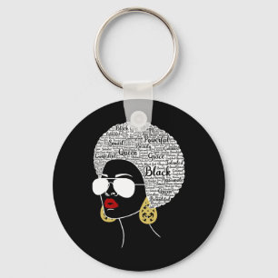 Schwarze Frauen Afro American Black History Month Schlüsselanhänger