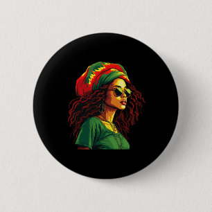 Schwarze Frauen Afro American Juneteste Women Afro Button