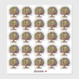 Schwarze Frauen-Aufkleber Aufkleber