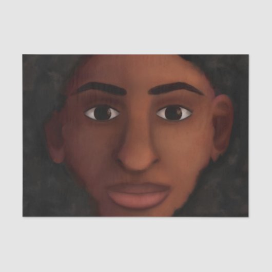 Schwarze Frauen-Aufpassen Seidenpapier (Vorderseite)