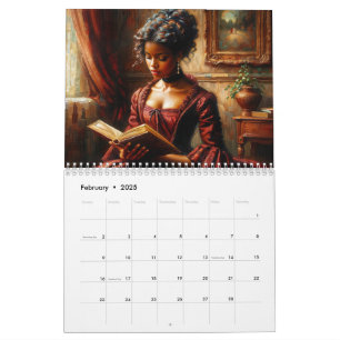 Schwarze Frauen beim Lesen von Büchern Kunst Kalender