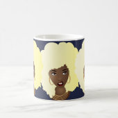 Schwarze Frauen, Blonde Afro, verärgerte Blume Bub Kaffeetasse (Mittel)