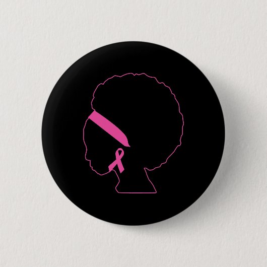 Schwarze Frauen Brustkrebs Bewusstsein afrikanisch Button (Vorderseite)