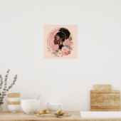 Schwarze Frauen-Empowerment-Kunst Poster (Küche)