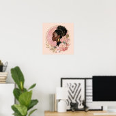 Schwarze Frauen-Empowerment-Kunst Poster (Heimbüro)