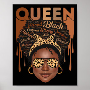 Schwarze Frauen erzogen starke Melanin Königin Afr Poster