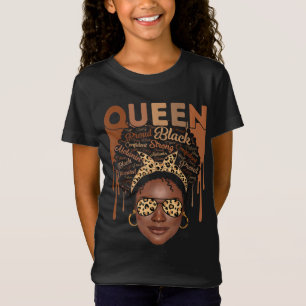 Schwarze Frauen erzogen starke Melanin Königin Afr T-Shirt