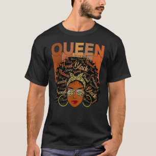 Schwarze Frauen erzogen starke Melanin Königin Afr T-Shirt