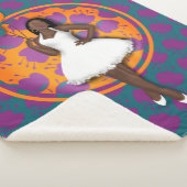 Schwarze Frauen farbenfrohe Balloons Blume Muster Sherpadecke (3/4)