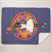 Schwarze Frauen farbenfrohe Balloons Blume Muster Sherpadecke (Vorderseite (Horizontal))