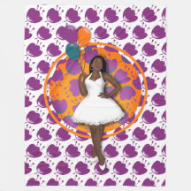 Schwarze Frauen farbige Balloons Blume Muster Weiß