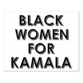 SCHWARZE FRAUEN FÜR KAMALA GUMMISTEMPEL (Prägung)