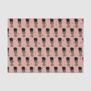 Schwarze Frauen, Gold-Schatten, schwarze Punkte, R Seidenpapier