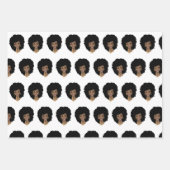 Schwarze Frauen, Gold Shades, Blue Bubblegum Geschenkpapier Set (Vorderseite 2)