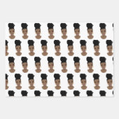 Schwarze Frauen, Gold Shades, Blue Bubblegum Geschenkpapier Set (Vorderseite)