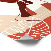 Schwarze Frauen Illustration Kunst, Portrait Print Poster (Ecke)