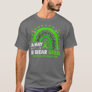 Schwarze Frauen im Mai tragen grüne psychische Ges T-Shirt
