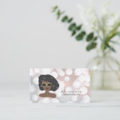 Schwarze Frauen in Sonnenbrille Schönheitssalon Visitenkarte (Stehend Vorderseite)