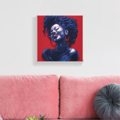 SCHWARZE FRAUEN JOY LEINWANDDRUCK (Insitu (Wohnzimmer))