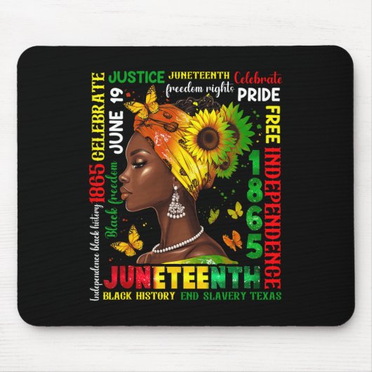 Schwarze Frauen Juneteenth 1865 feiern schwarze Ge Mousepad (Vorne)
