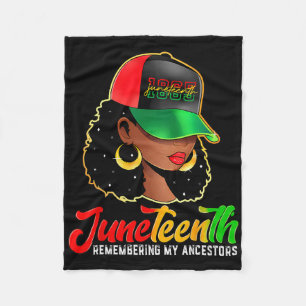 Schwarze Frauen Juneteenth Erinnern an meine Vorfa Fleecedecke