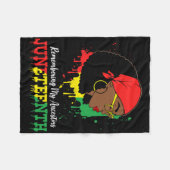 Schwarze Frauen Juneteenth Erinnern an meine Vorfa Fleecedecke (Vorderseite (Horizontal))