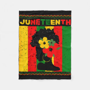 Schwarze Frauen Juneteenth Stolz Frauen schwarze G Fleecedecke
