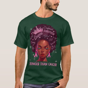Schwarze Frauen Königin stärker als Brustkrebs ros T-Shirt