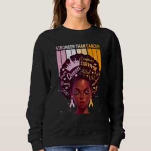 Schwarze Frauen Königin stärker als Ekzem Lavendel Sweatshirt