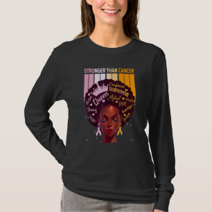 Schwarze Frauen Königin stärker als Ekzem Lavendel T-Shirt