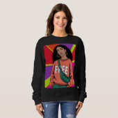 Schwarze Frauen Kunst Sweatshirt (Vorne ganz)