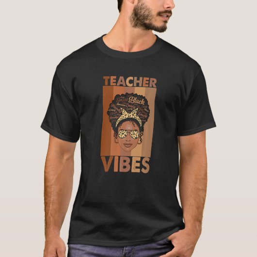 Schwarze Frauen Lehrerin Afro Retro Schwarze Gesch T-Shirt (Vorderseite)