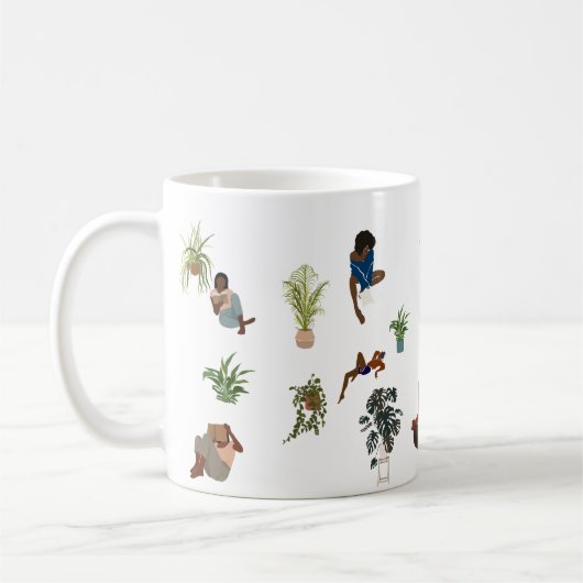Schwarze Frauen meditieren Kaffeetasse (Links)