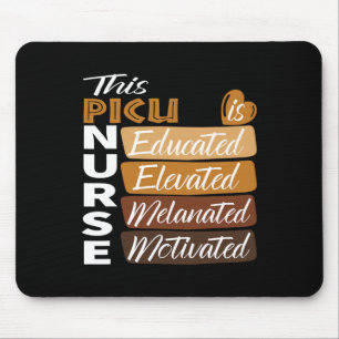 Schwarze Frauen Melanisierte Picu Krankenschwester Mousepad