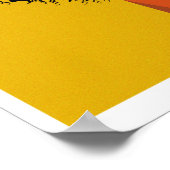 Schwarze Frauen mit farbiger Sonnenblumenillustrie Poster (Ecke)