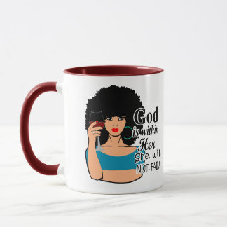 Schwarze Frauen, Natürliches Haar, Gott ist in ihr Tasse