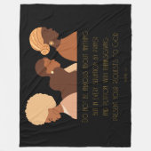 SCHWARZE FRAUEN PRAY CHRISTLICH FLEECEDECKE (Vorderseite)