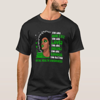 Schwarze Frauen Psychische Gesundheit Bewusstseins T-Shirt