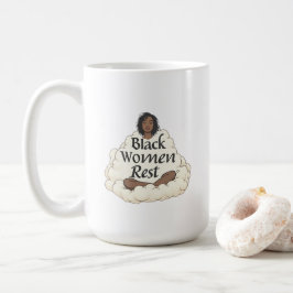 Schwarze Frauen ruhen Kaffeetasse