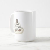 Schwarze Frauen ruhen Kaffeetasse (Vorderseite Links)