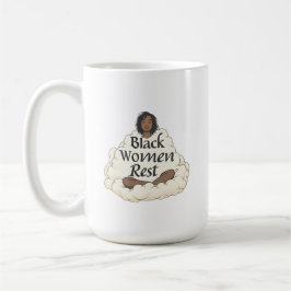 Schwarze Frauen ruhen Kaffeetasse