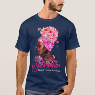 Schwarze Frauen Schmetterlinge rosa Ribbon Brustkr T-Shirt