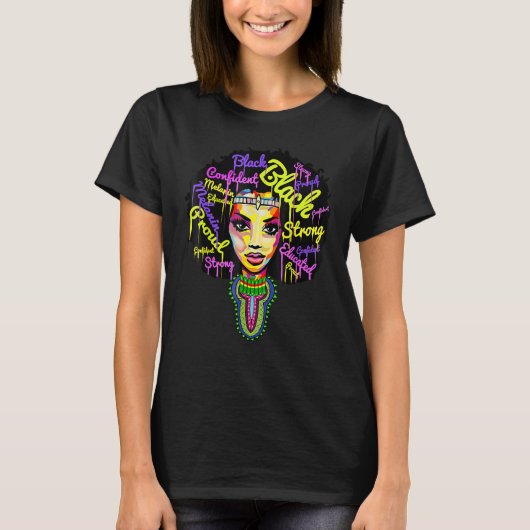 Schwarze Frauen Schwarzer Geschichtsmonat Afro Afr T-Shirt (Vorderseite)