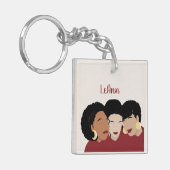 Schwarze Frauen, Schwesternfreunde Schlüsselanhänger (Vorderseite links)