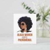 Schwarze Frauen sind phänomenal Feiertagspostkarte (Stehend Vorderseite)