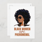 Schwarze Frauen sind phänomenal Feiertagspostkarte (Vorne/Hinten)